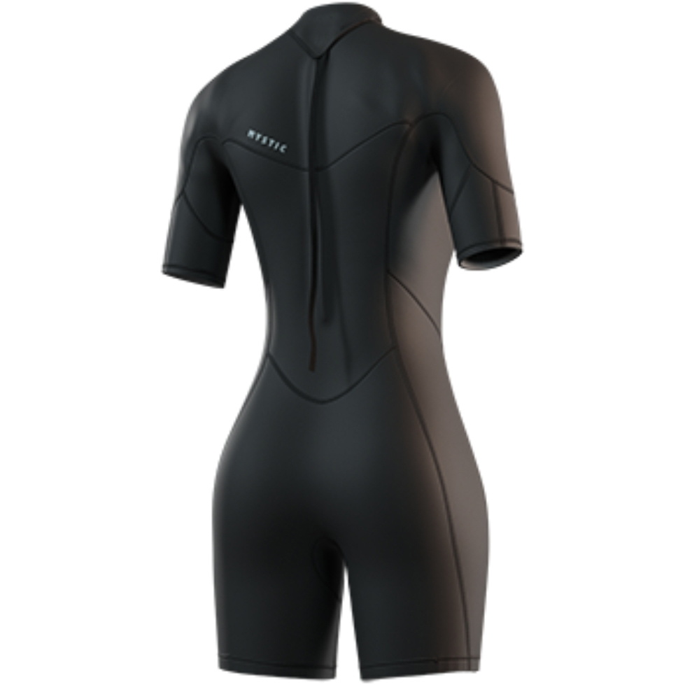 2026 Mystic Da Donna Brand 3/2mm Back Zip Flatlock Shorty Muta 35000.250064 - Black